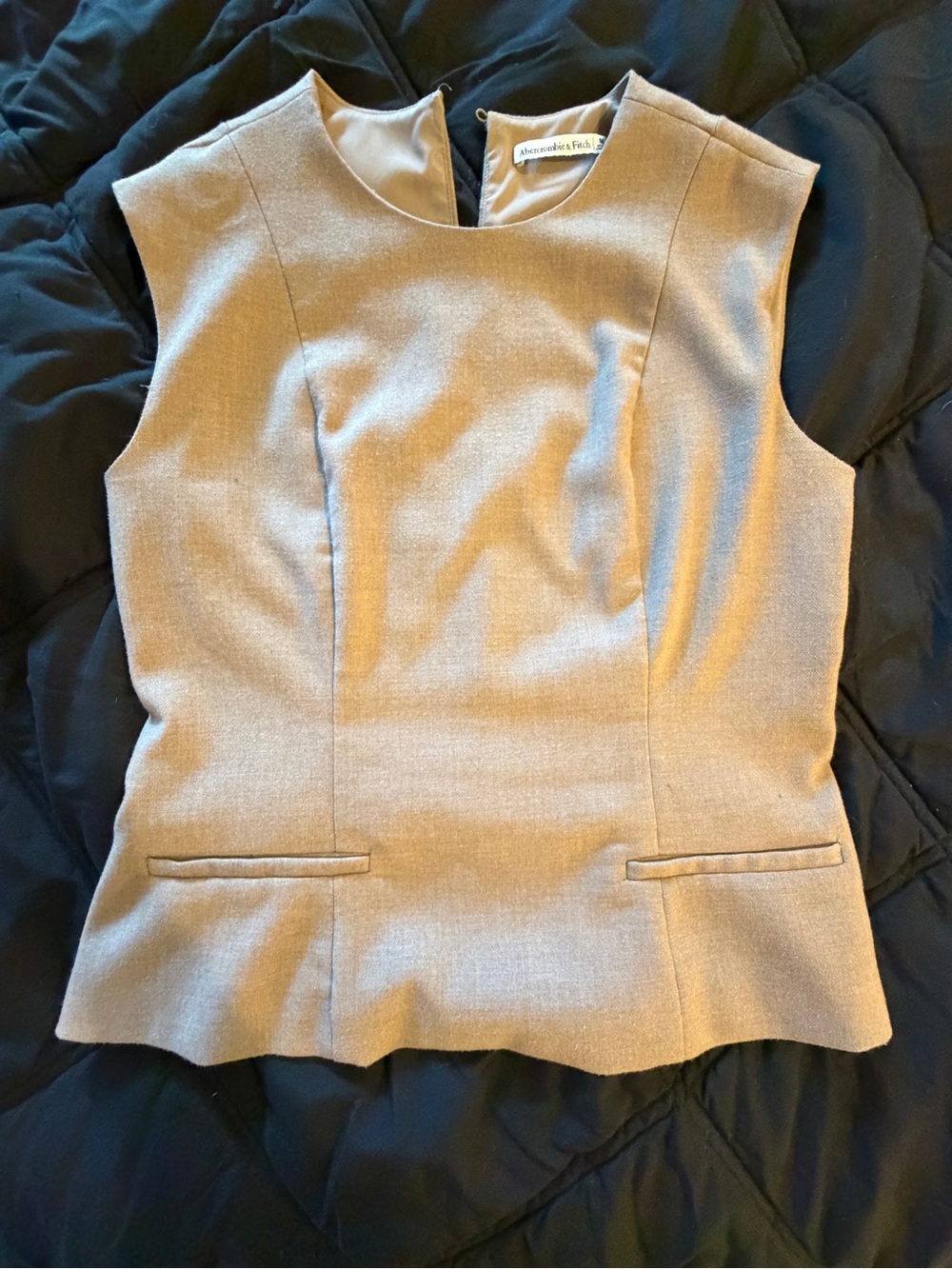 Abercrombie & Fitch longline tailored top in tan